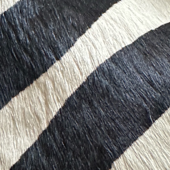 HEAVY Leather jacket- BULL HIDE and (faux) zebra hair - Picture 6 of 16